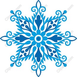 Elegant Blue Snowflake