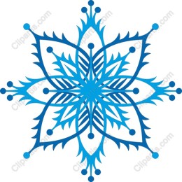 Elegant Blue Snowflake Mandala