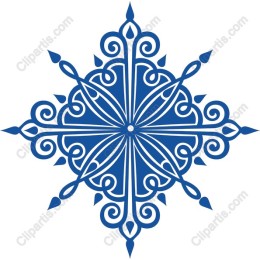Elegant Blue Ornamental Snowflake