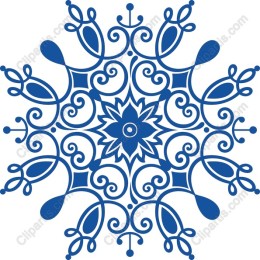 Elegant Blue Snowflake