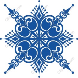 Elegant Blue Snowflake