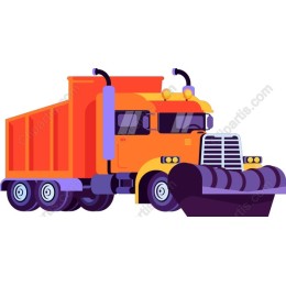 Vibrant Snowplow Truck