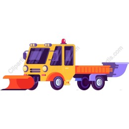 Vibrant Snow Plow Truck