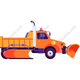 Vibrant Snow Plow Truck