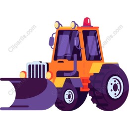 Vibrant Snowplow Tractor