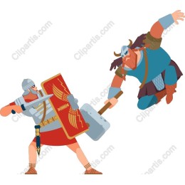 Epic Clash: Roman Soldier vs. Barbarian