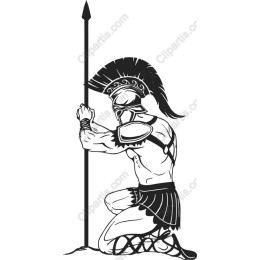 Kneeling Spartan Warrior