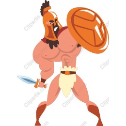 Muscular Spartan Warrior