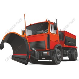 Vibrant Snowplow Truck