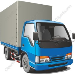 Blue Delivery Truck