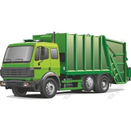 Green Garbage Truck