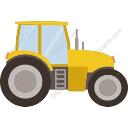 Vibrant Yellow Tractor