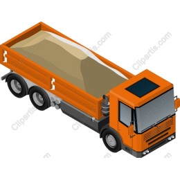 Orange Dump Truck