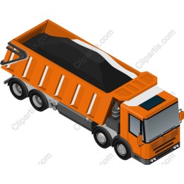 Orange Dump Truck
