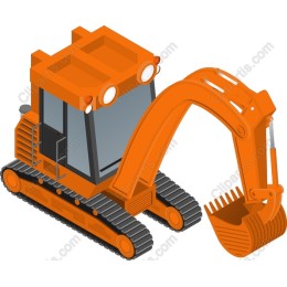 Orange Excavator