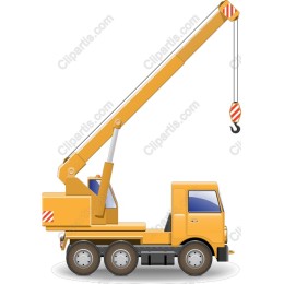 Vibrant Construction Crane Truck