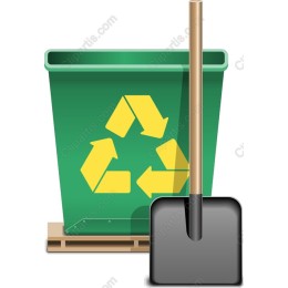 Eco-Friendly Recycling Bin and Shovel