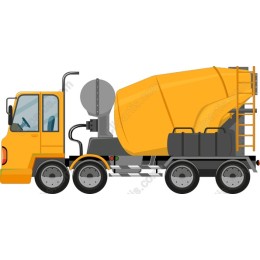 Yellow Cement Mixer Truck