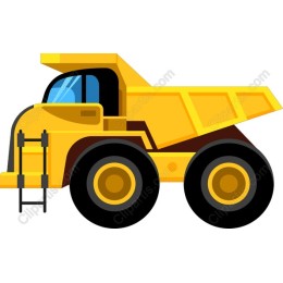 Vibrant Yellow Dump Truck