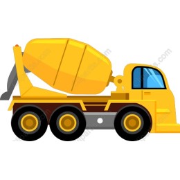 Yellow Cement Mixer Truck