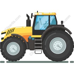 Vibrant Yellow Tractor