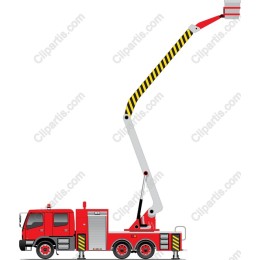 Fire Truck with Extendable Aerial Ladder