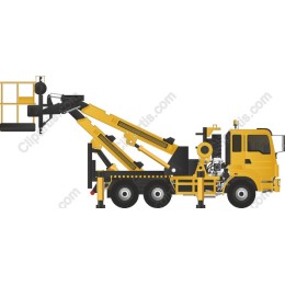 Premium Yellow Boom Truck