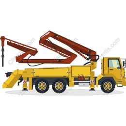 Heavy-Duty Construction Truck with Crane Arm