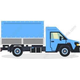 Blue Delivery Truck