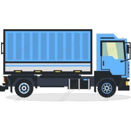Blue Delivery Truck