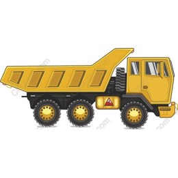 Vibrant Yellow Dump Truck