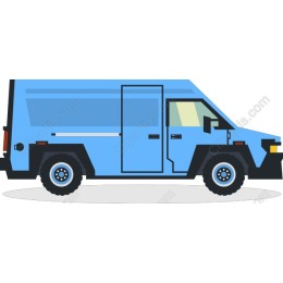 Blue Utility Vehicle