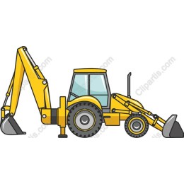 Yellow Backhoe