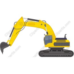 Vibrant Yellow Excavator