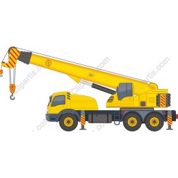 Vibrant Yellow Crane Truck