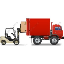 Forklift and Truck - Unloading Goods