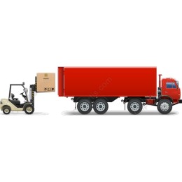 Forklift and Delivery Truck