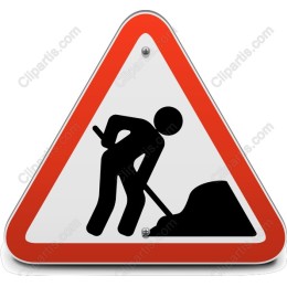 Construction Work Warning Sign