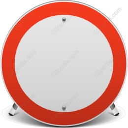 Bold Red Circular Frame