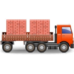 Flatbed Truck with Bricks