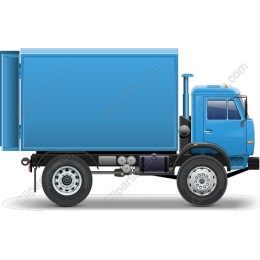 Blue Delivery Truck