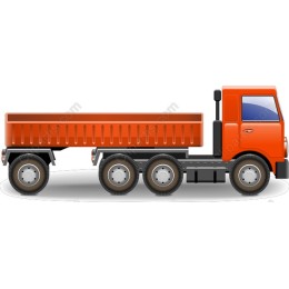 Orange Dump Truck
