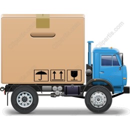 Blue Delivery Truck