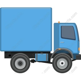 Blue Delivery Truck