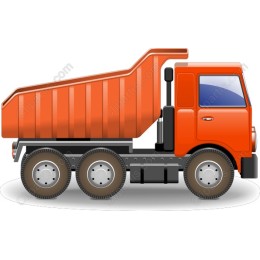 Classic Orange Dump Truck