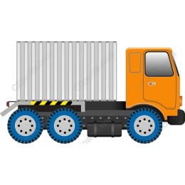 Orange Delivery Truck