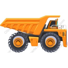 Orange Dump Truck