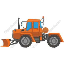 Vibrant Orange Tractor