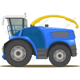Blue Agricultural Tractor