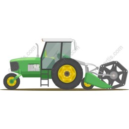 Modern Green Tractor